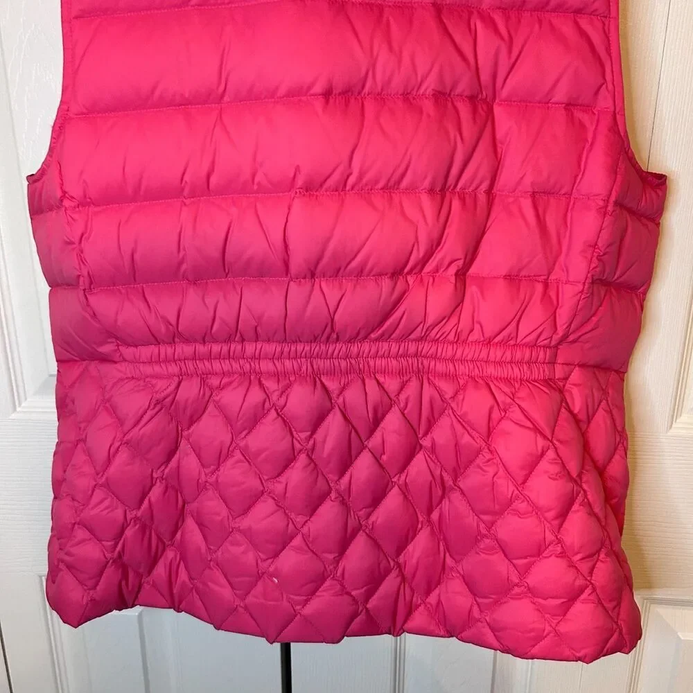 Talbots Down Puffer Vest Womens Large Pink - Picture 7 of 12